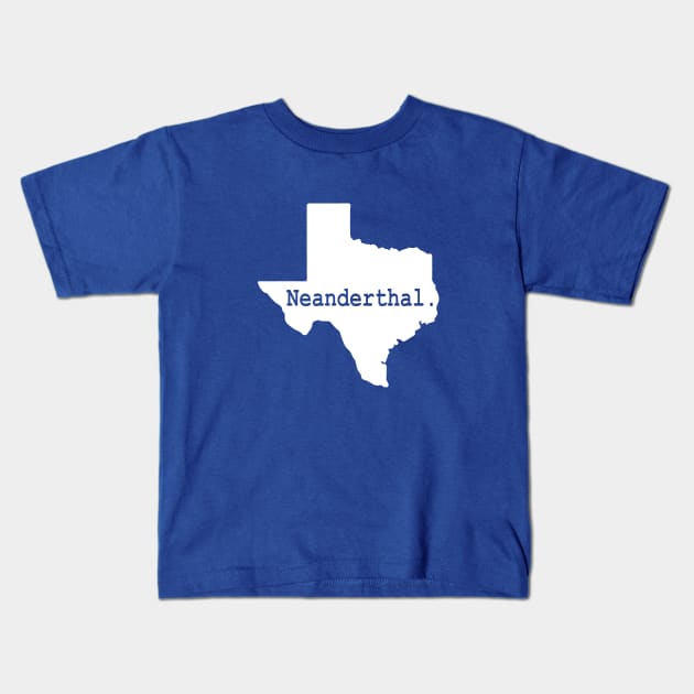 Proud Native Texan Neanderthal Kids T-Shirt by stuffbyjlim
